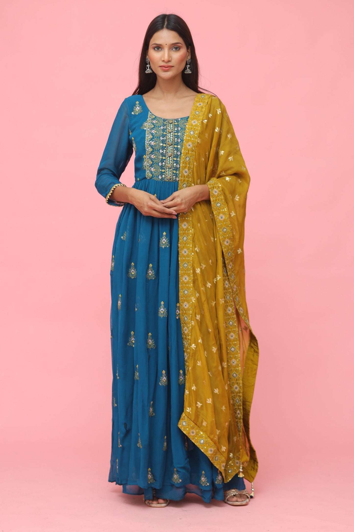 Embroidered A-Line Kurti