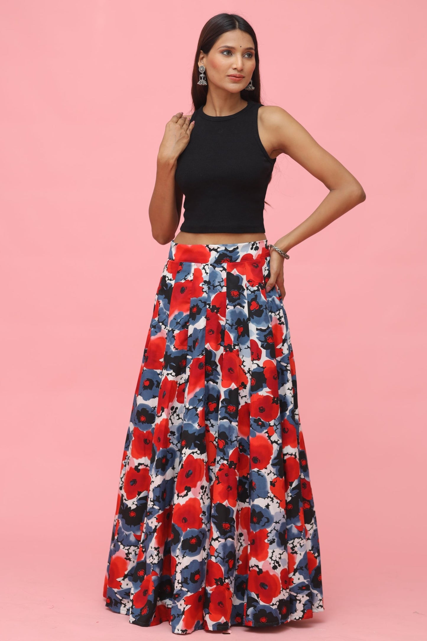 Floral Pink Skirt
