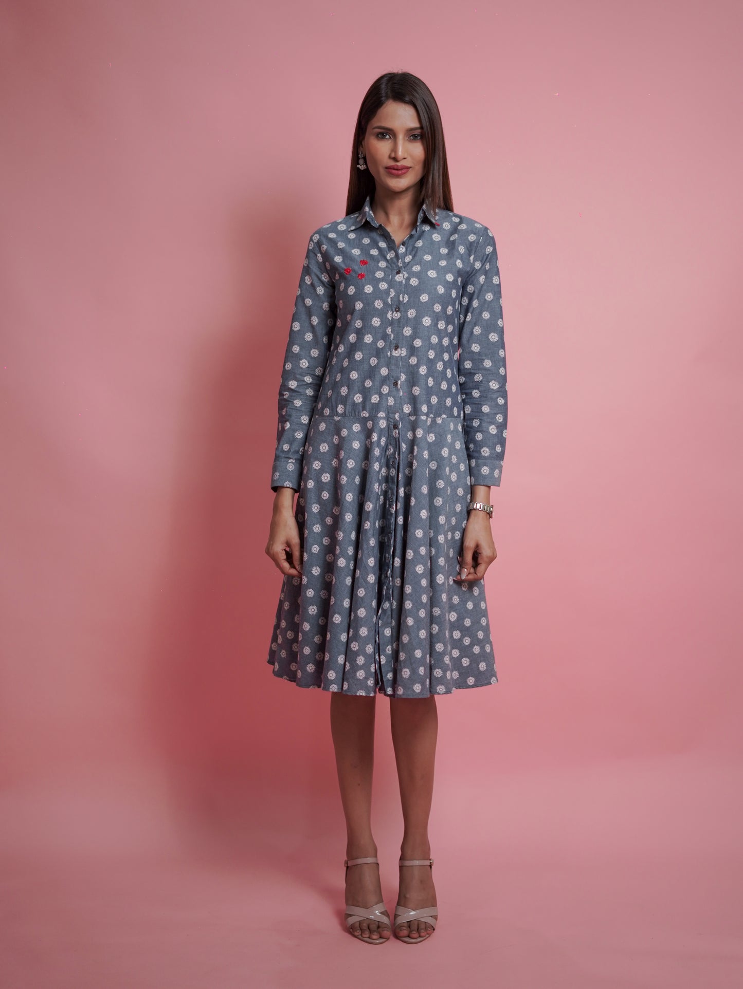 Blue Shirt Dress