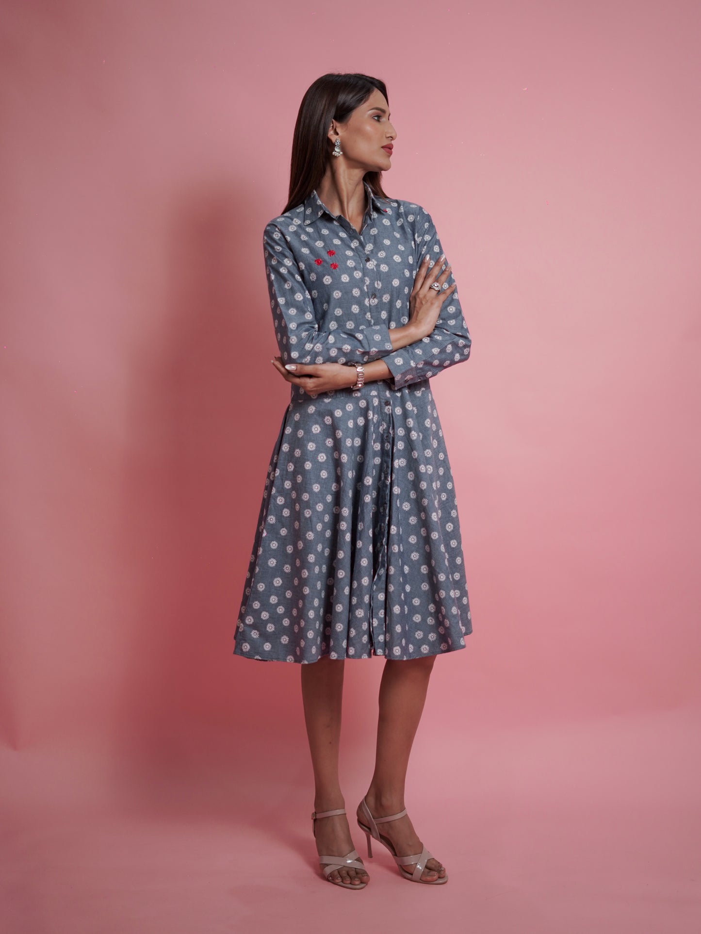 Blue Shirt Dress