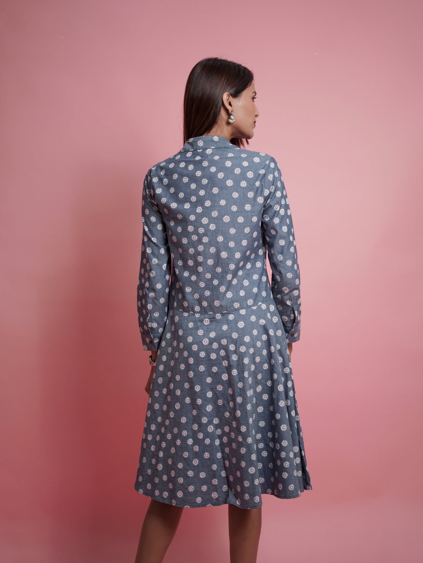 Blue Shirt Dress