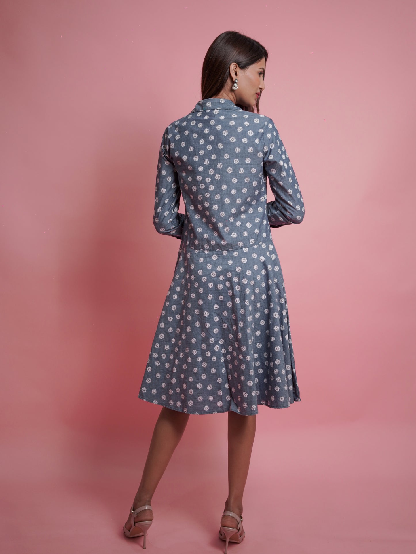 Blue Shirt Dress