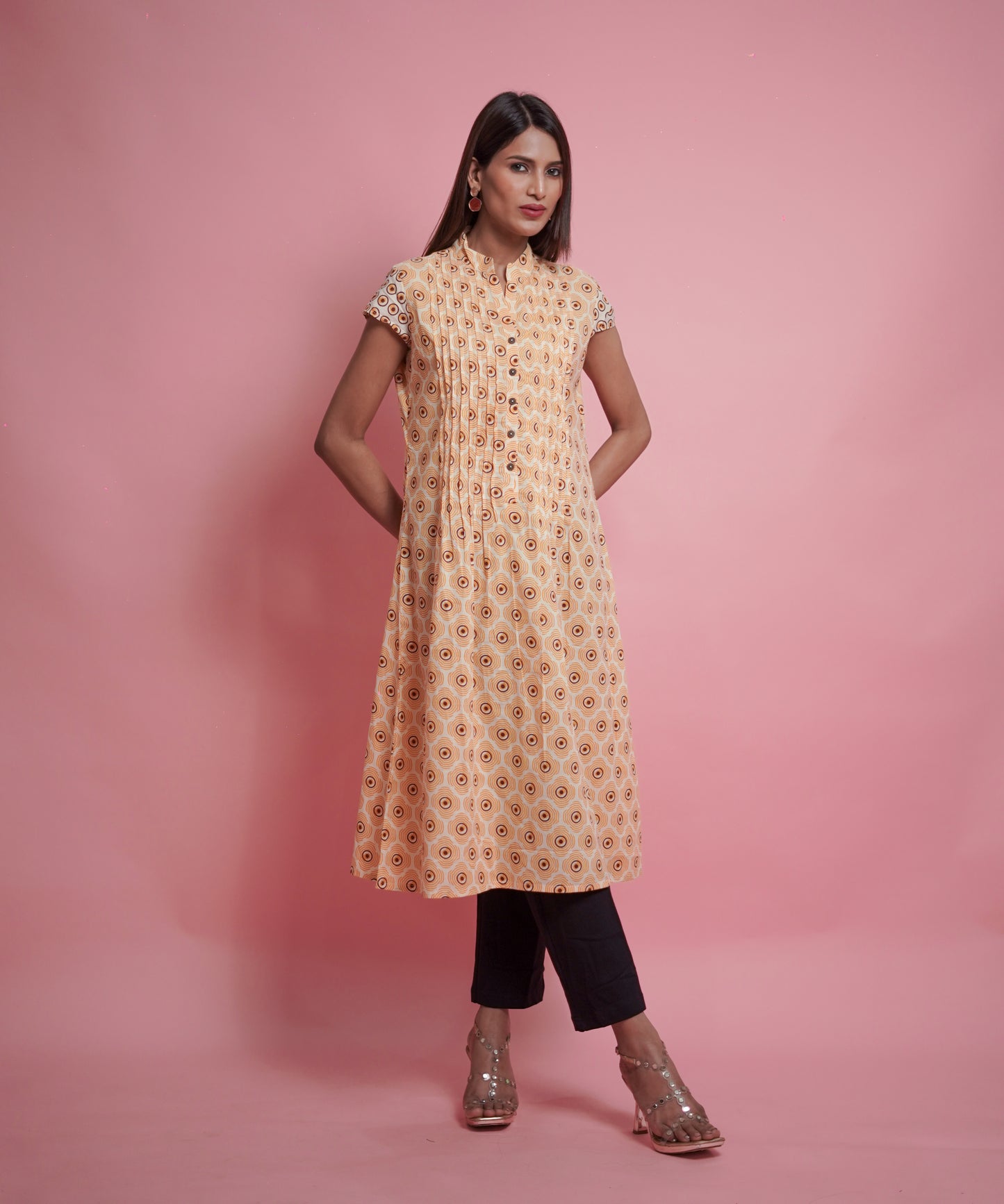 Pastel peach kurti
