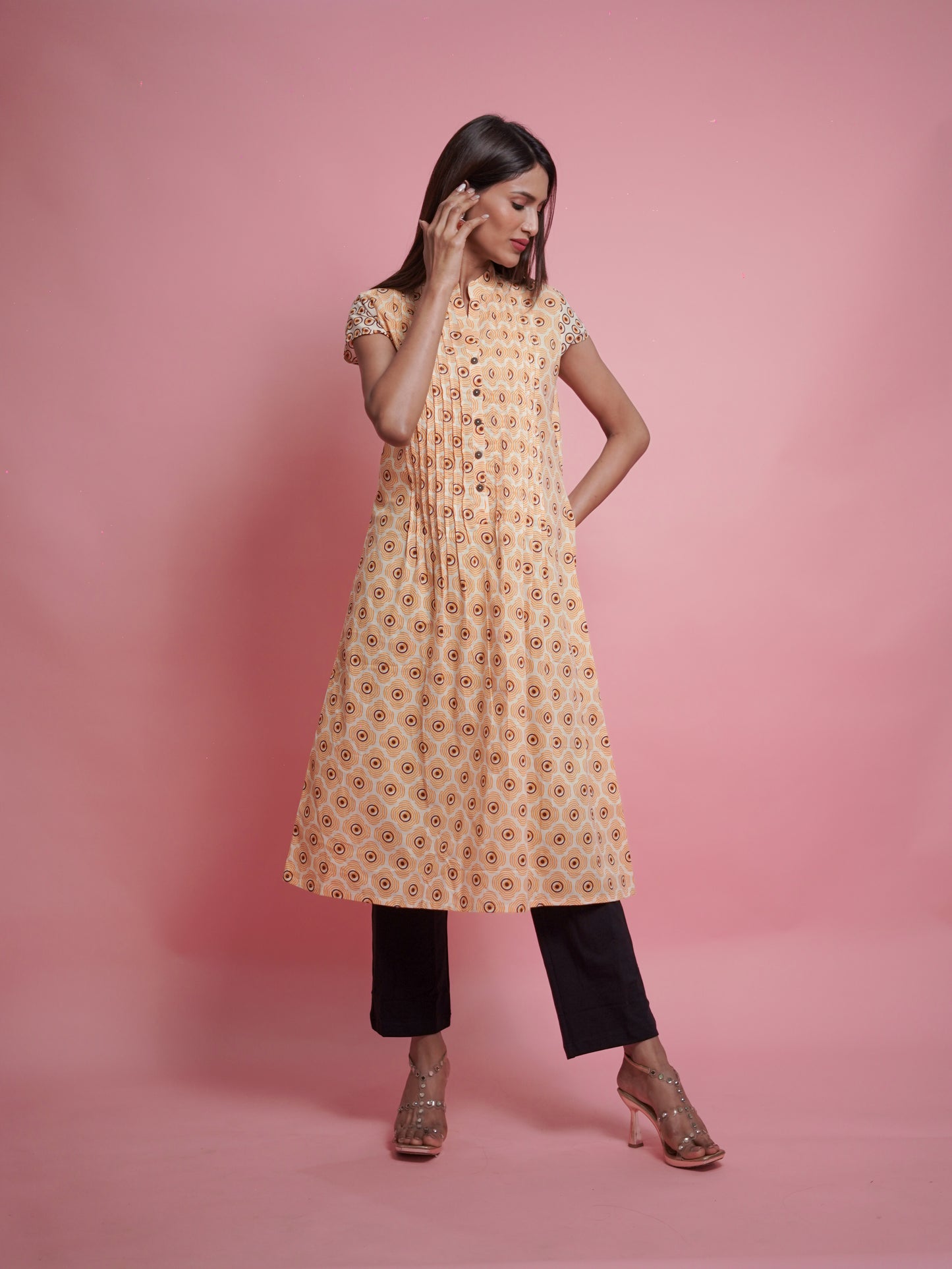Pastel peach kurti