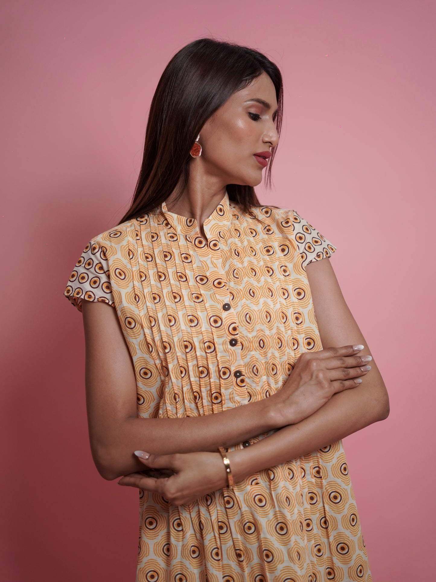 Pastel peach kurti