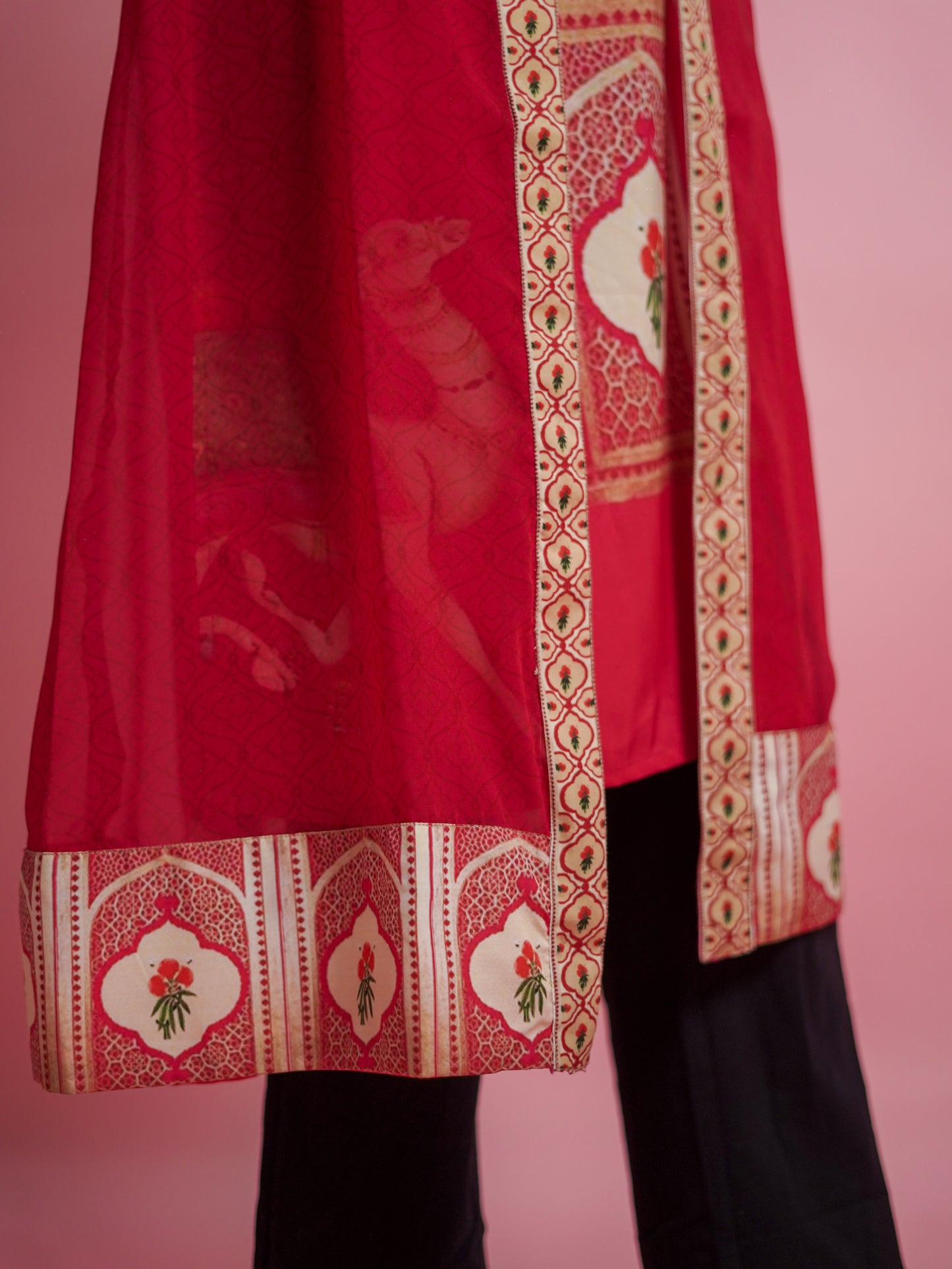 Red Kurti Set