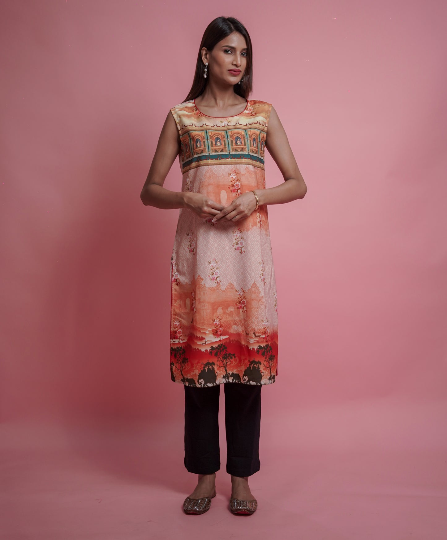 Rust Kurti Set