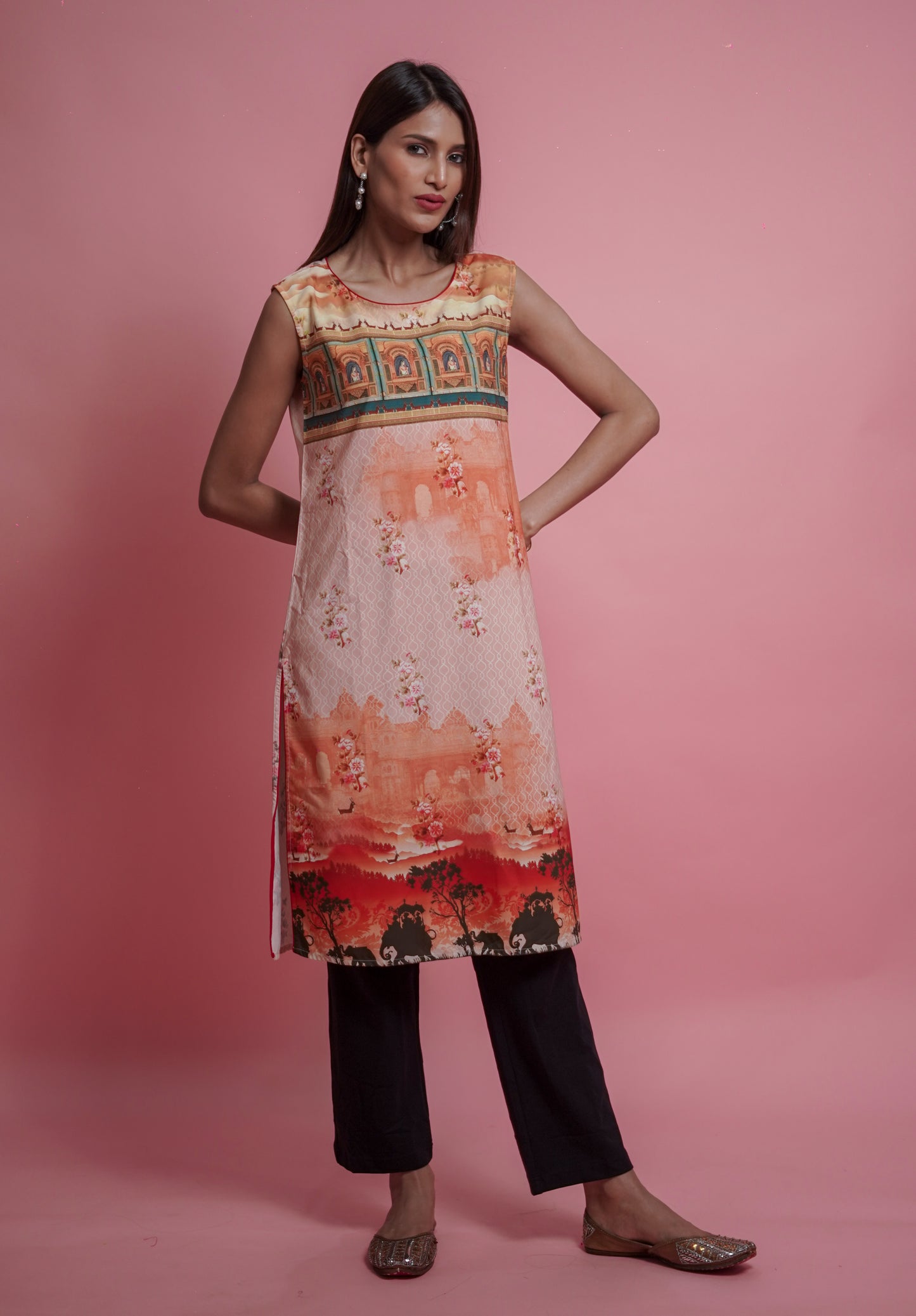 Rust Kurti Set