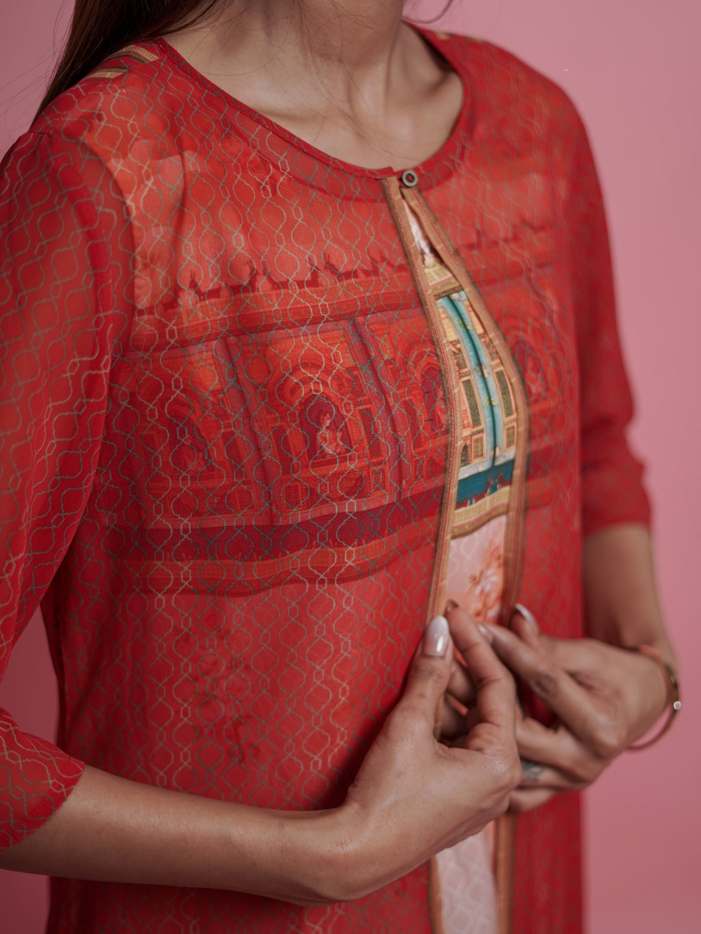 Rust Kurti Set