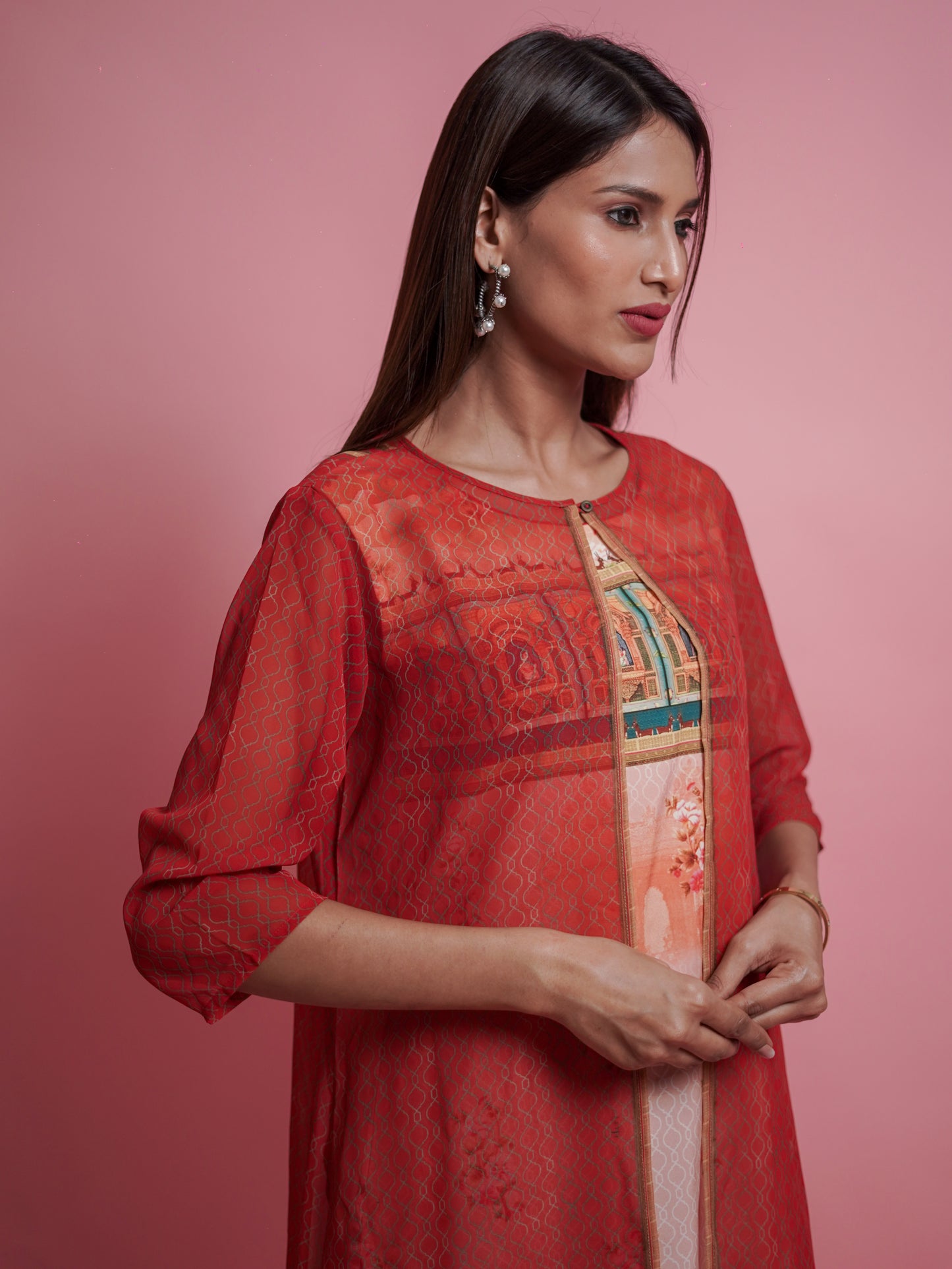 Rust Kurti Set