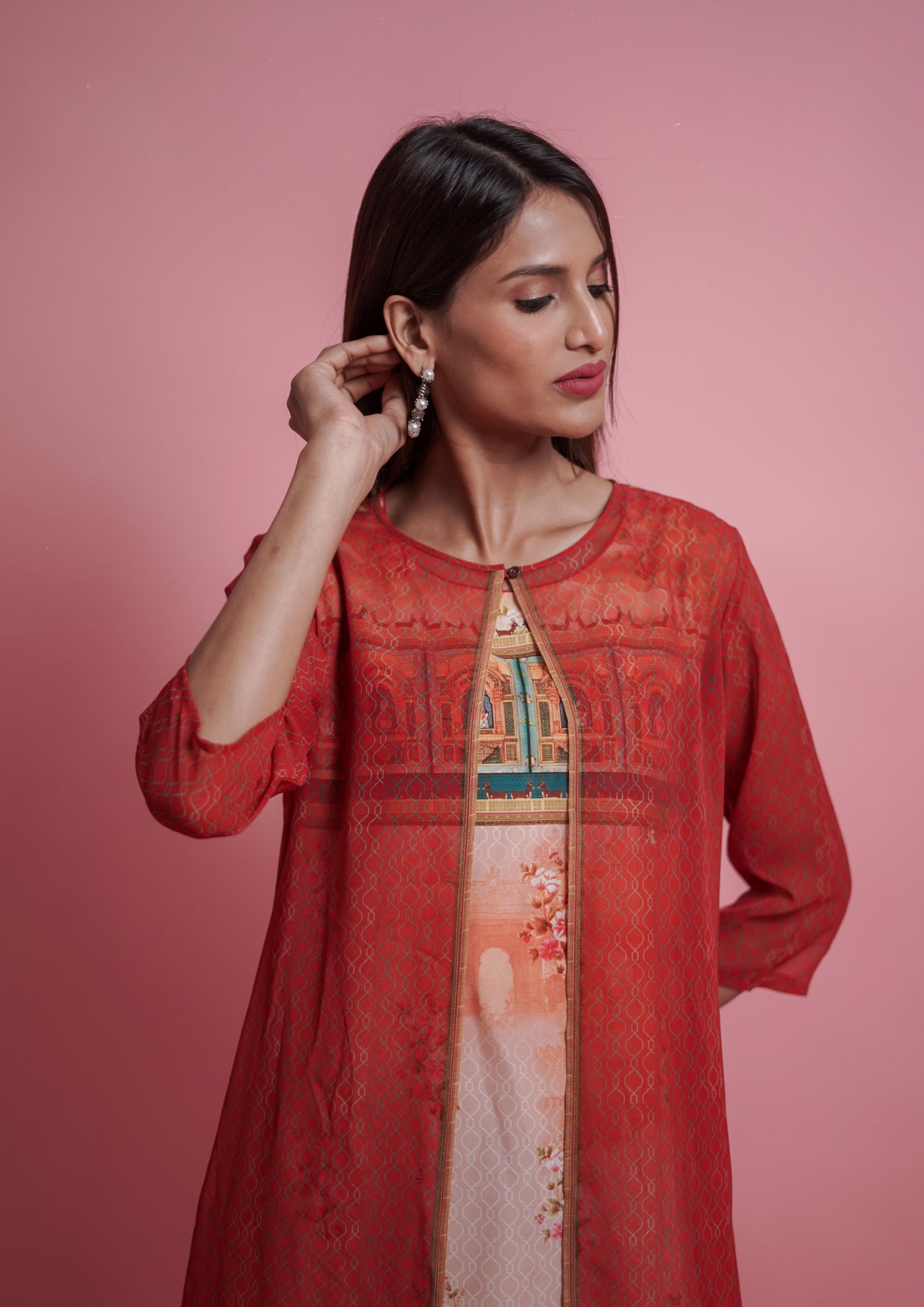 Rust Kurti Set