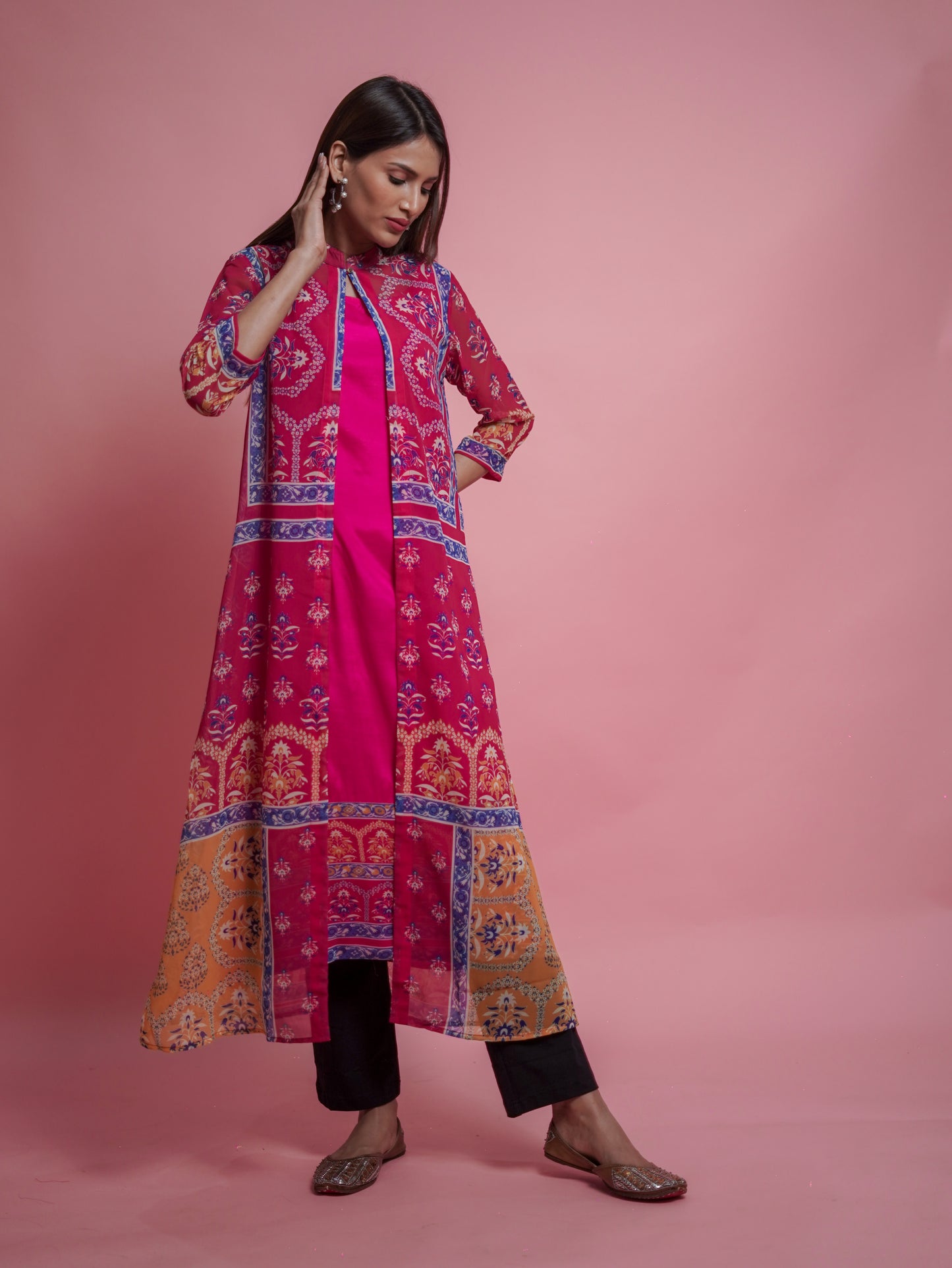 Pink Kurti Set