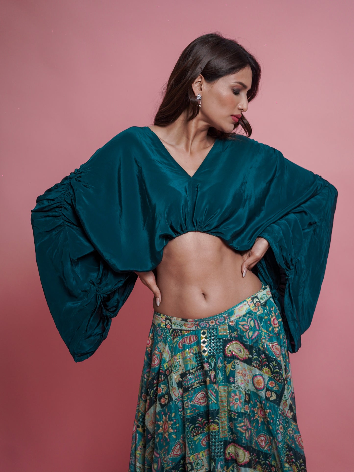 Cowl Top with Skirt