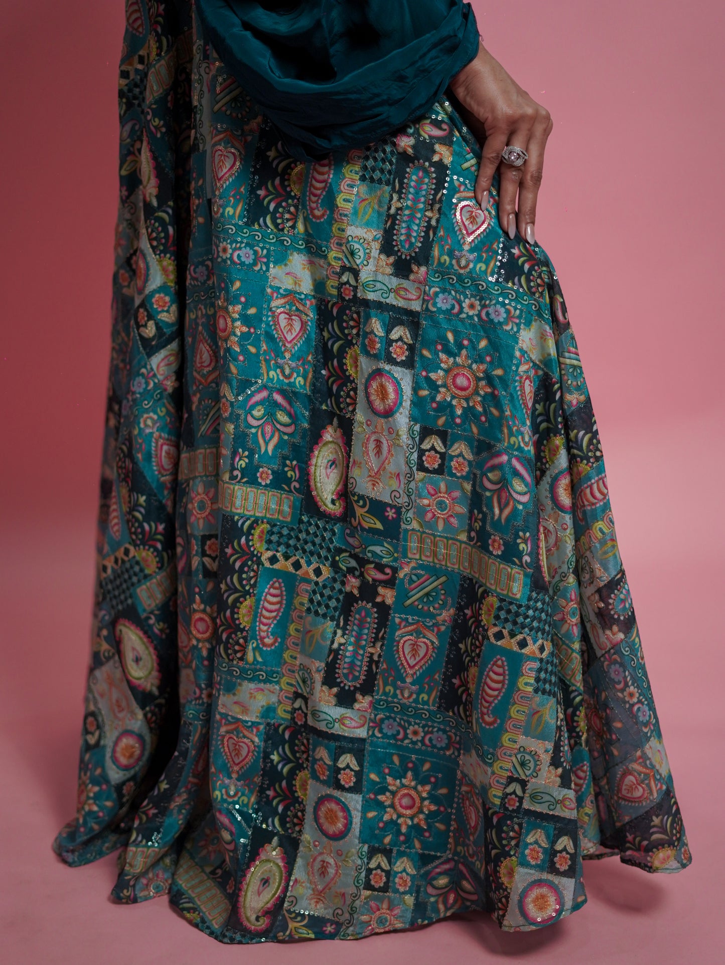 Cowl Top with Skirt