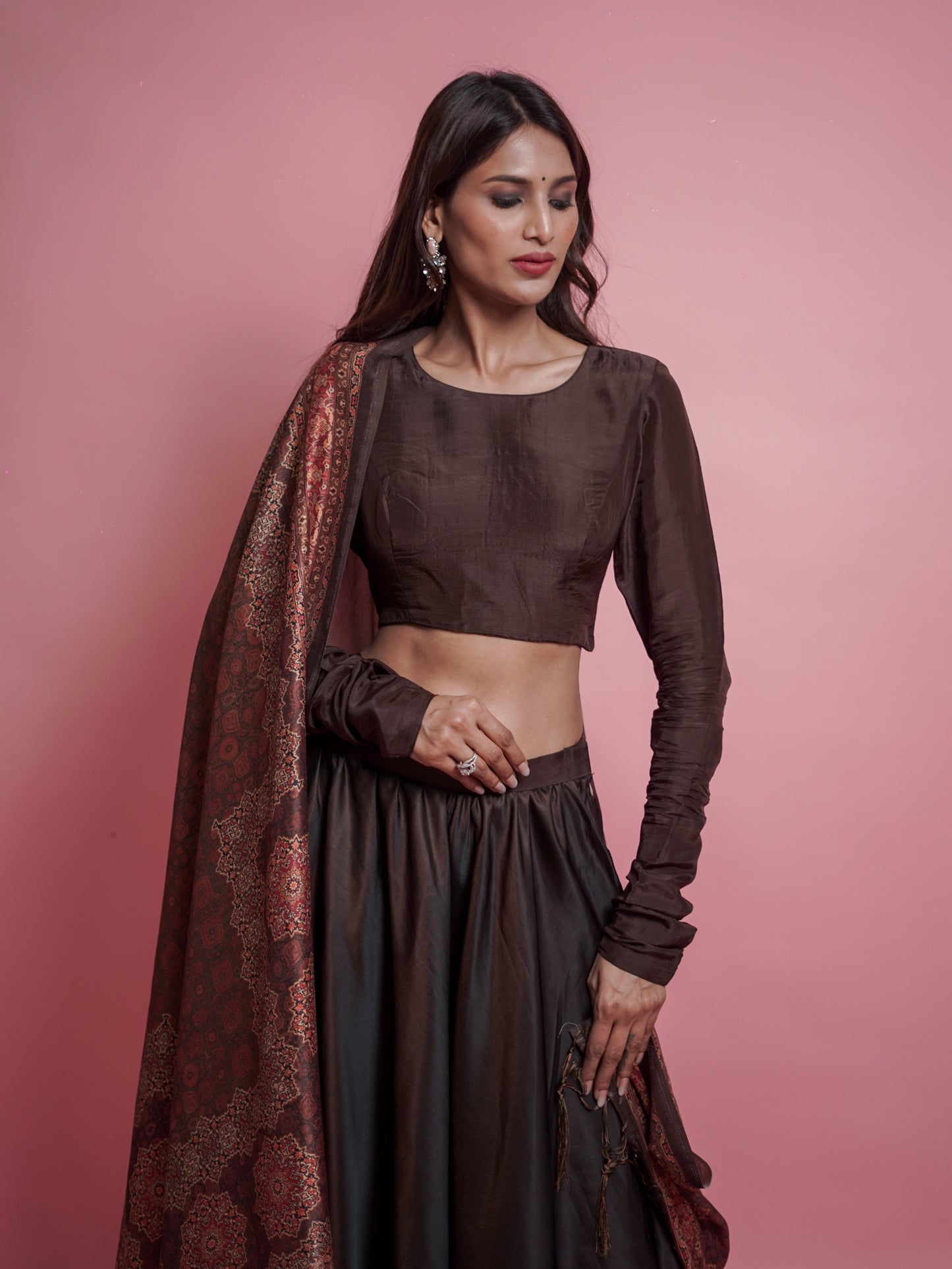 Crop Top and Skirt Set