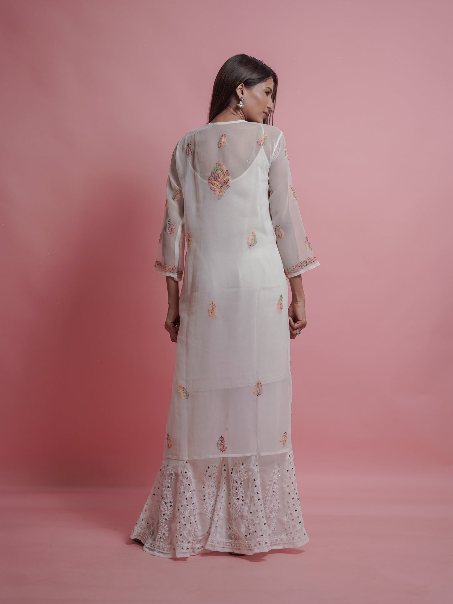 Radiant White Chikankari Kurti