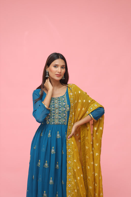 Embroidered A-Line Kurti